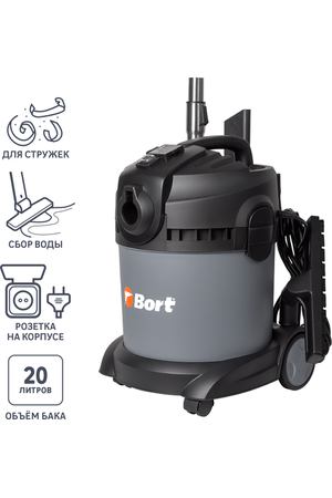 Bort Пылесос для сухой и влажной уборки BAX-1520-Smart Cle {Расход воздуха 50 л/сек; 94 л/сек; Вместимость бака 20 л; Мощность 1400 Вт; Пылесос для вл
