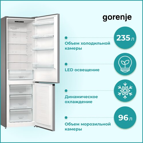Где купить Холодильник Gorenje NRK 6201 ES4, серебристый Gorenje 
