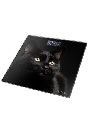 Весы электронные MARTA MT-1608 черный кот, черный