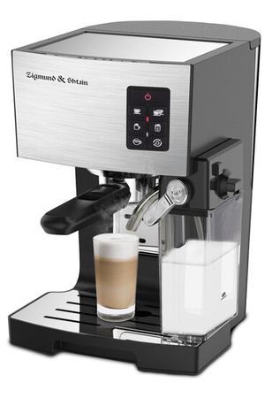 Кофеварка  рожковая Zigmund & Shtain Al caffe ZCM-887, стальной/черный