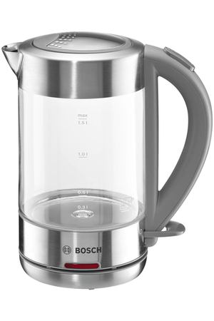 Чайник BOSCH TWK 7090B, прозрачный/серебристый
