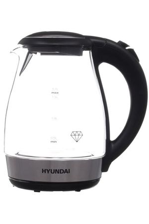 Чайник электрический Hyundai HYK-G2030 1.7л. 2200Вт черный (корпус: стекло)