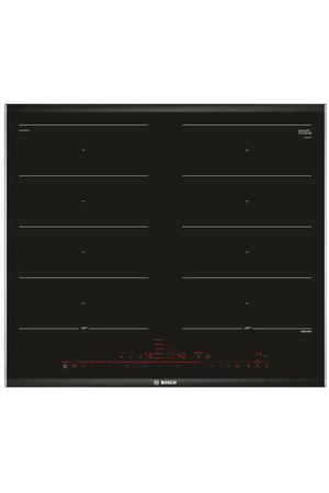 Индукционная варочная панель BOSCH PXX675DC1E, цвет панели черный, цвет рамки серебристый