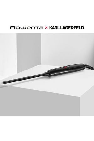 Плойка для завивки волос Rowenta Karl Lagerfeld CF311LF0, черный, эксклюзивное покрытие Keratin & Glow, время нагрева 30 секунд