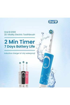 Электрическая зубная щетка Oral-B Vitality D100, голубой, CN