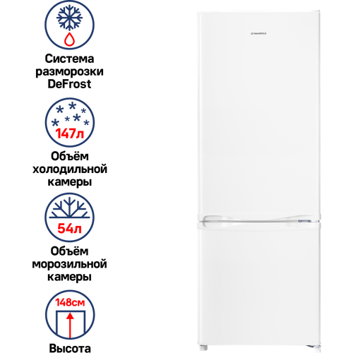 Где купить Холодильник MAUNFELD MFF150W, белый Maunfeld 