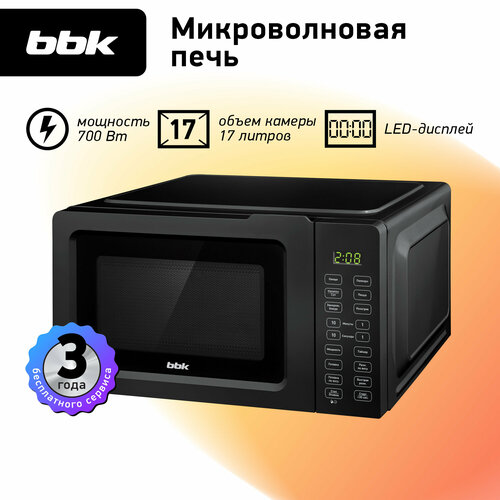 Где купить Микроволновая печь BBK 17MWS-786S/B, черный BBK 