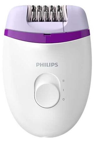 Эпилятор Philips BRE 224/225 Satinelle Essential, белый/фиолетовый