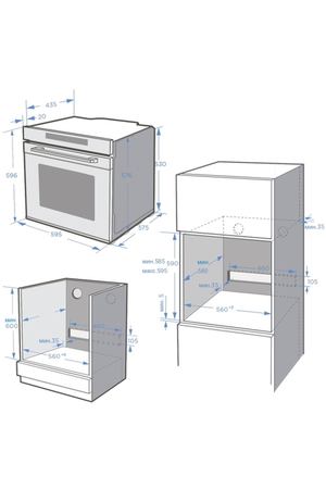 Электрический духовой шкаф Midea MO47001GW, белый