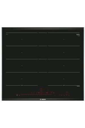 Индукционная варочная панель BOSCH PXY675DC1E, цвет панели черный, цвет рамки серебристый