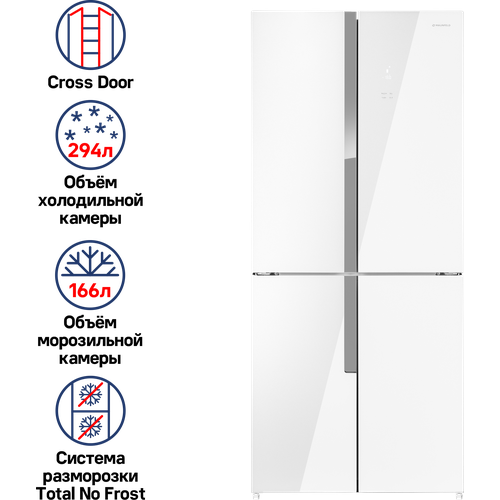 Где купить Холодильник MAUNFELD MFF182NFWE, белый Maunfeld 