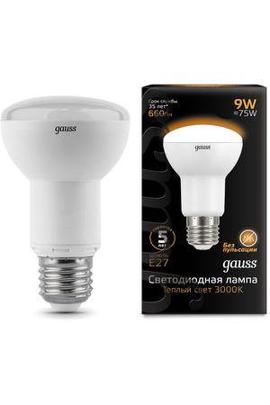 Лампа Gauss LED R63 E27 9W 660lm 2700K 1/10/50