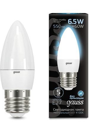 Лампа Gauss LED Candle E27 6.5W 4100К