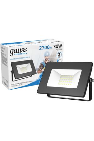 Прожектор светодиодный Gauss LED 30W IP65 6500К черный 1/60