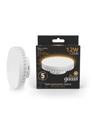 Лампа Gauss LED GX70 12W 1000lm AC150-265V 2700K 1/10/50