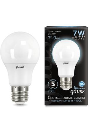 Gauss LED A60 E27 7W 4100K 1/10/40