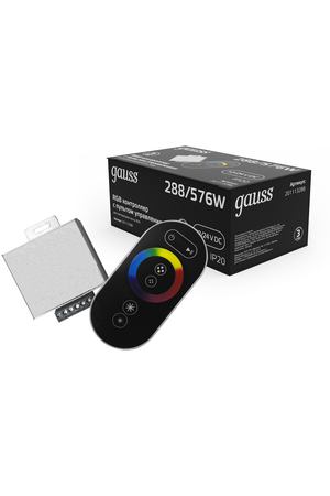 Контроллер для RGB 288W 24А с сенсорным пультом управления цветом (черный)