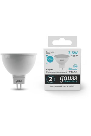 Gauss LED Elementary MR16 GU5.3 3.5W 4100K 1/10/100