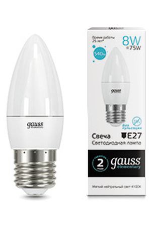 Gauss LED Elementary Candle 8W E27 4100K 1/10/100