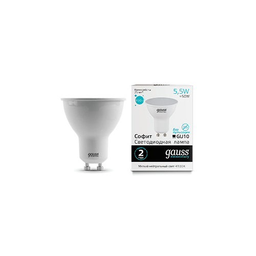 Где купить Gauss LED Elementary MR16 GU10 5.5W 4100К 1/10/100 Gauss 