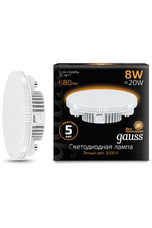 Gauss LED GX53 8W 3000K