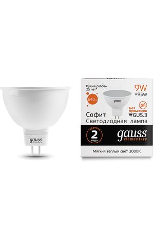 Лампа Gauss LED Elementary MR16 GU5.3 9W 3000K