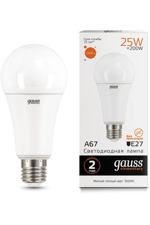 Лампа Gauss LED Elementary A67 25W E27 3000K