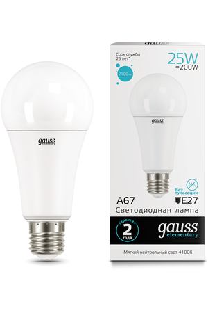 Лампа Gauss LED Elementary A67 25W E27 4100K