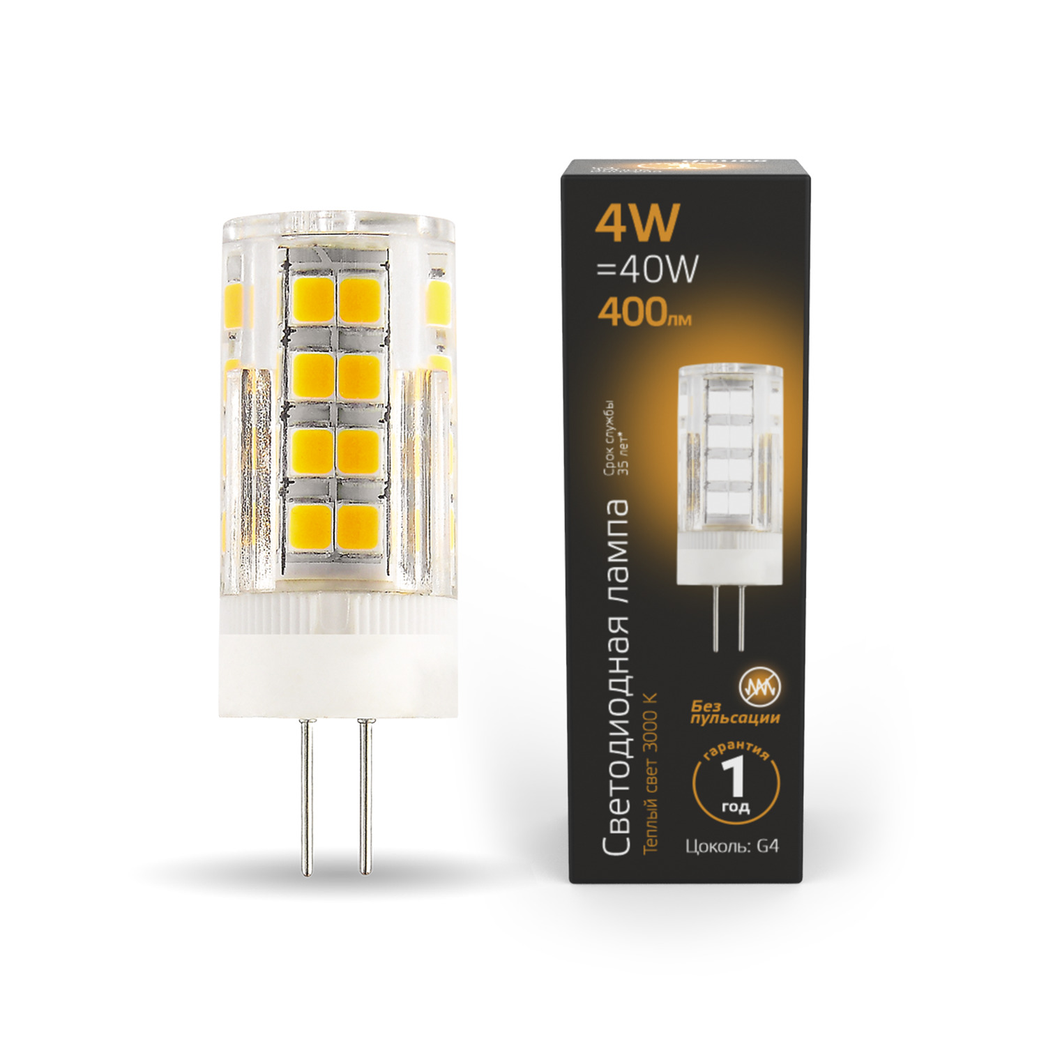 Где купить Лампа Gauss LED G4 AC185-265V 4W 400lm2700K керамика 1/10/200 Gauss 