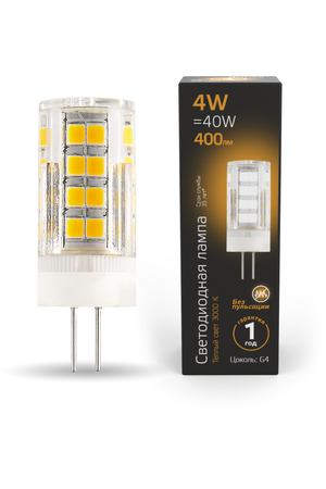 Лампа Gauss LED G4 AC185-265V 4W 400lm2700K керамика 1/10/200