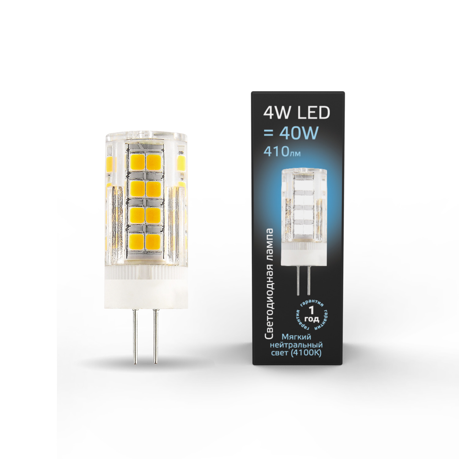 Где купить Лампа Gauss LED G4 AC185-265V 4W 410lm 4100K керамика 1/10/200 Gauss 