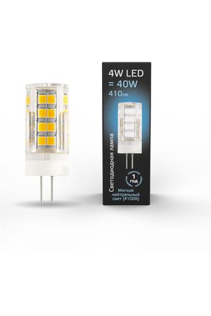 Лампа Gauss LED G4 AC185-265V 4W 410lm 4100K керамика 1/10/200