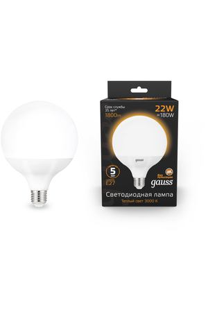 Лампа Gauss LED G125 E27 22W 1780lm 3000K 1/24