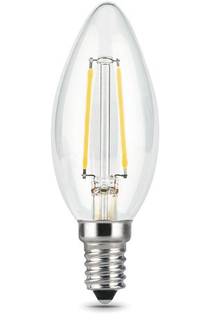 Лампа Gauss Filament Свеча E14 5W 450lm 4100К 1/20 (3 лампы в упаковке)