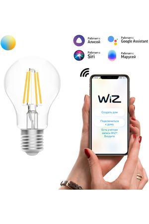 Умная Wi-Fi лампочка Gauss Smart Home Filament А60 6,5W 806лм E27 управление голосом/смартфоном, с изменением температуры, диммируемая