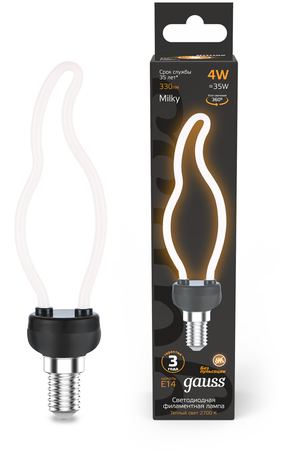 Лампа Gauss LED Filament Bulbless CT35 Milky E14 4W 330 Лм 2700K 35x150мм