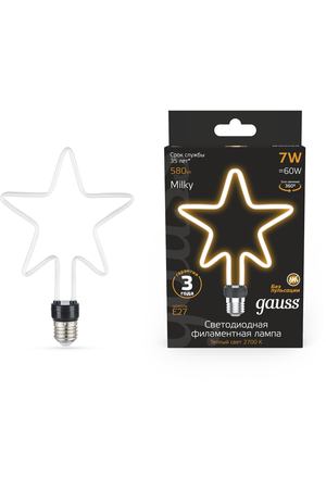 Лампа Gauss LED Filament Bulbless Star Milky E27 7W 330 Лм 2700K 135x195мм