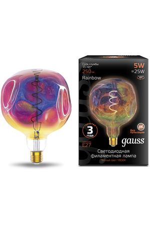 Лампа Gauss Filament RAINBOW SPIRAL G150 5W 1800К Е27