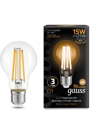 Лампа Gauss Filament 15W 2700К Е27