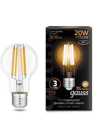 Лампа Gauss Filament 20W 2700К Е27