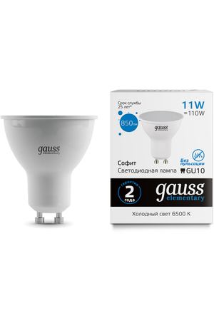 Лампа Gauss Elementary MR16 11W 850lm 6500K GU10 LED