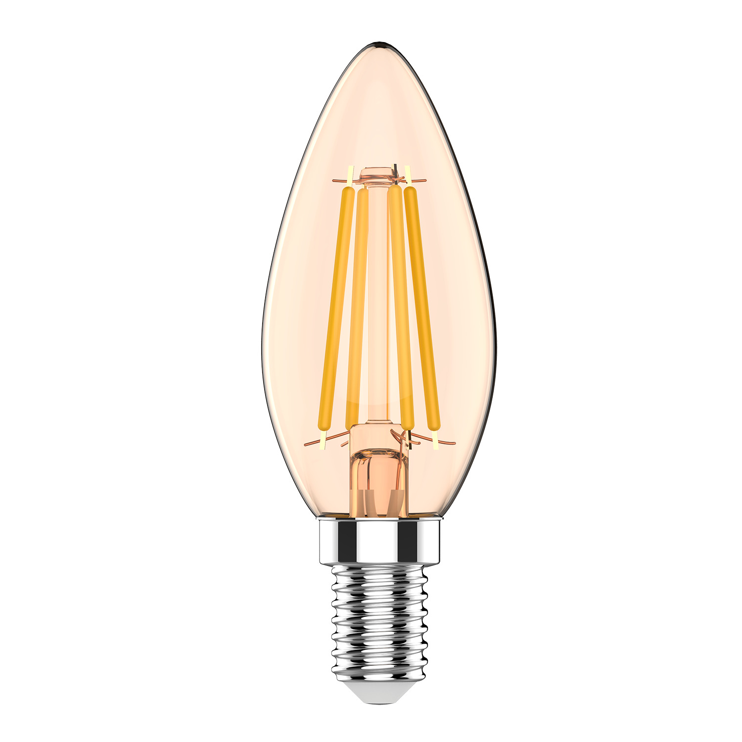 Где купить Лампа Gauss Basic Filament Свеча 3,8W 350lm 2400К Е14 golden LED 1/10/50 Gauss 