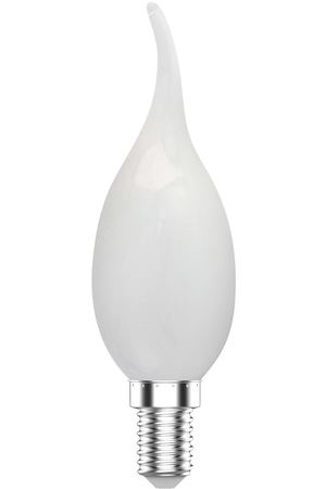 Лампа Gauss Basic Filament Свеча на ветру 8,5W 590lm 2700К Е14 milky LED 1/10/50