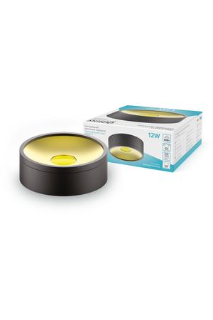 LED светильник Gauss накладной HD040 12W (черный/золото) 4000K 140х50,770лм, 1/30