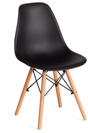 Стул ТС Cindy Chair пластиковый с ножками из бука черный 45х51х82 см