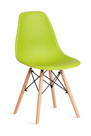 Стул ТС Cindy Chair пластиковый с ножками из бука салатовый 45х51х82 см