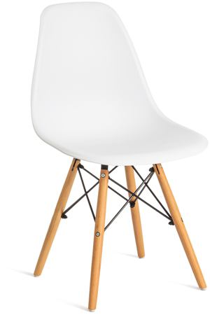 Стул ТС Cindy Chair пластиковый с ножками из бука белый 45х51х82 см