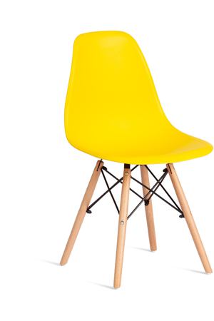 Стул ТС Cindy Chair пластиковый с ножками из бука желтый 45х51х82 см