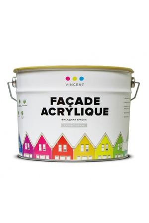 Краска акрилатная матовая Vincent Facade Acrylique f-2 Base с 8.1л (091-033)