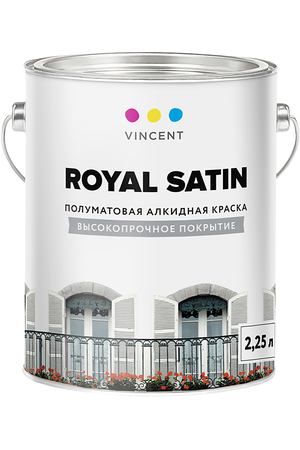 Краска Vincent Royal Satin A-2 универсальная база А 2,25 л